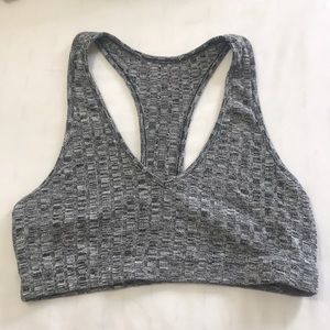 gray crop top/bralette